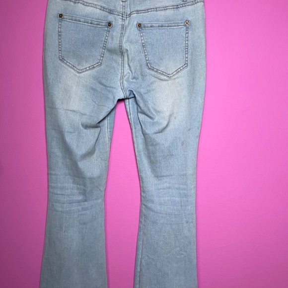 Luxe Moda stretch, embellished, frayed boot, cut jeans - Picture 2 of 10